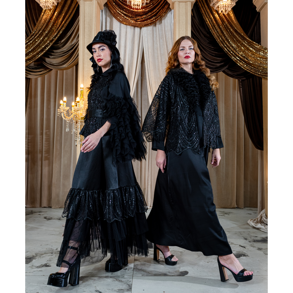 Mi Vida Signature Black carrie lace long skirt (7483187953687)