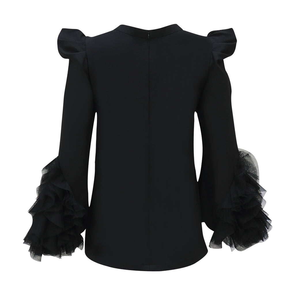 Becoming New Agnez in Black With Tulle Top (6916816568343)