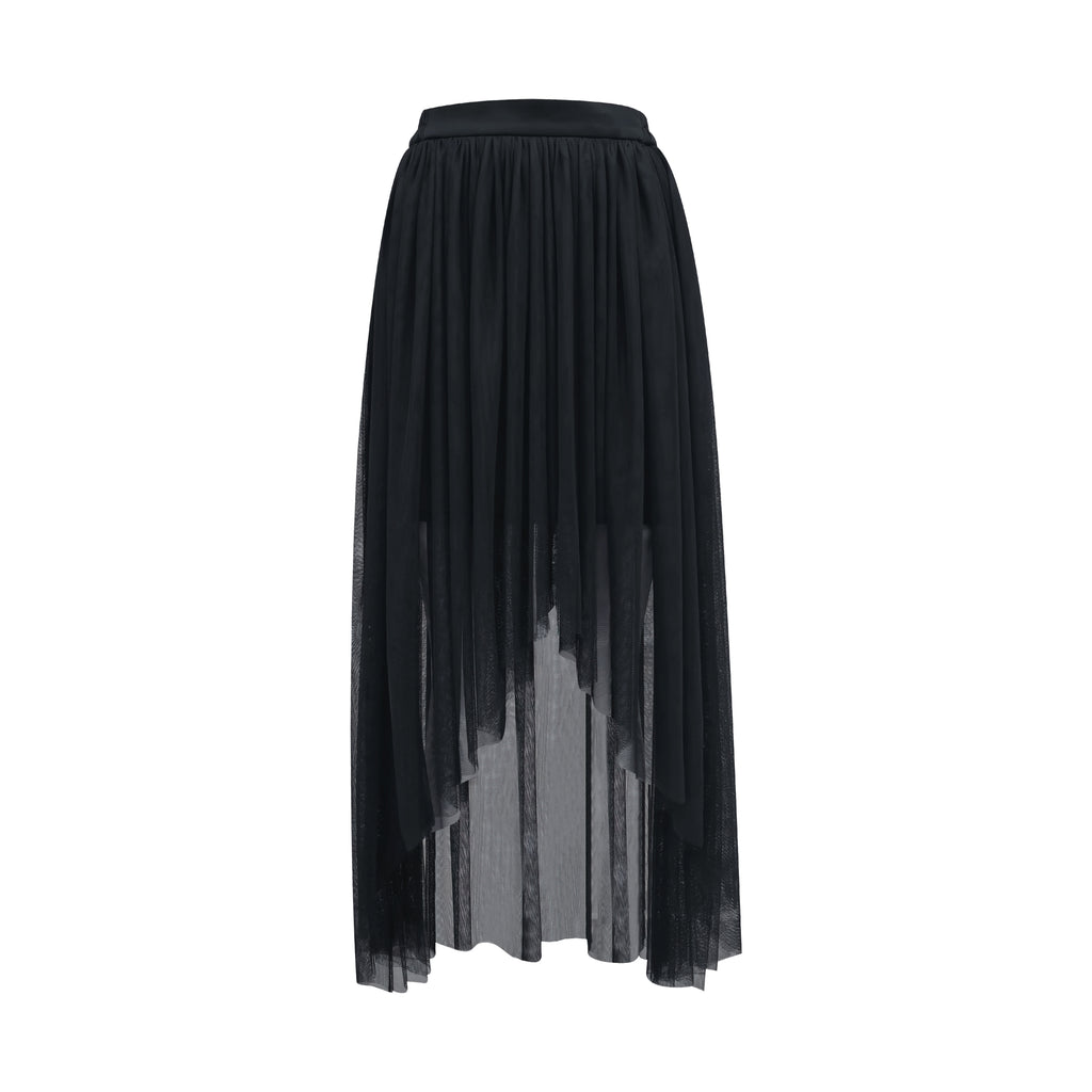 Queen Tulle Long Black Skirt (6853380177943)