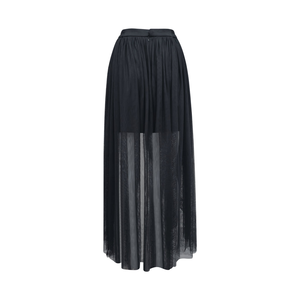 Queen Tulle Long Black Skirt (6853380177943)