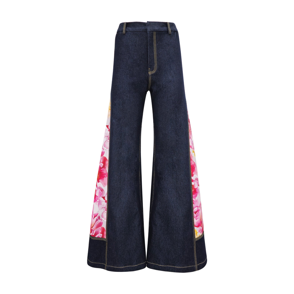 Pink Presley signature denim cullote pant (7471653290007)