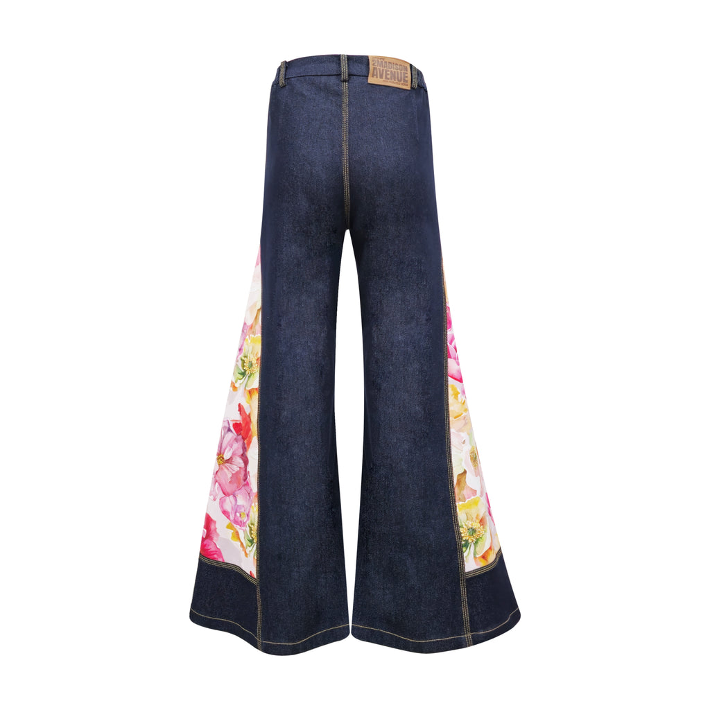 Pink Presley signature denim cullote pant (7471653290007)