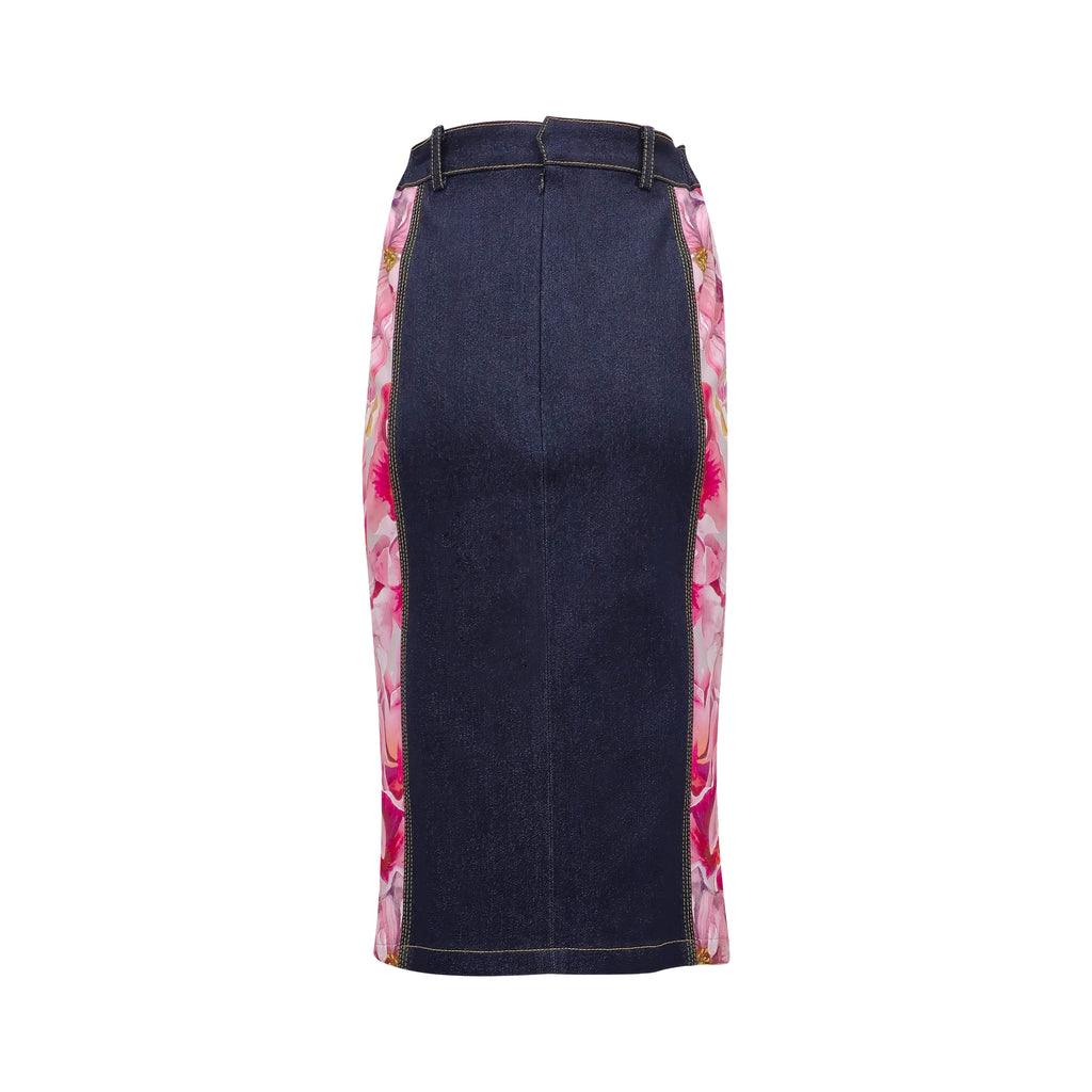 Pink Presley denim pencil skirt S/p (7472539435031)