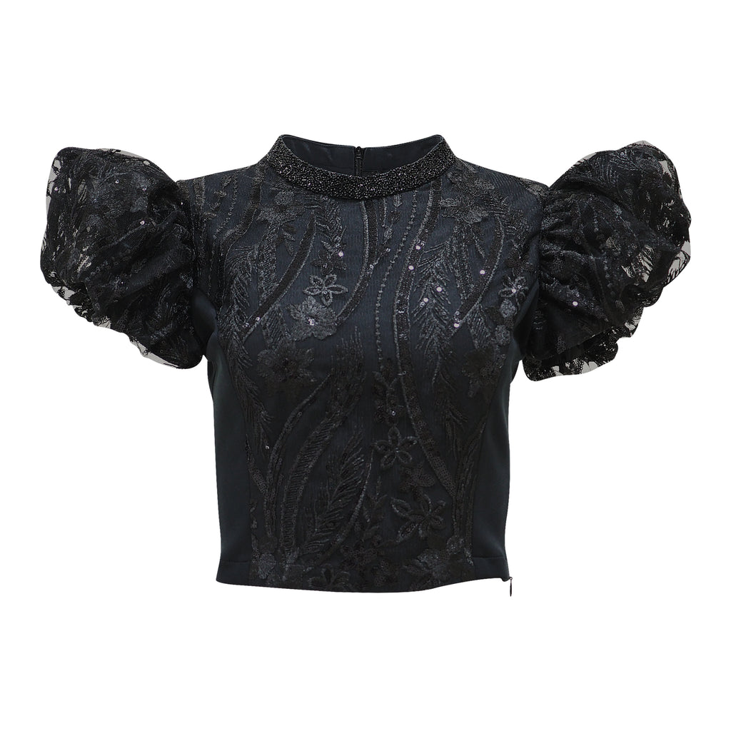 Becoming East Side in Lace Black Top (6903140810775)