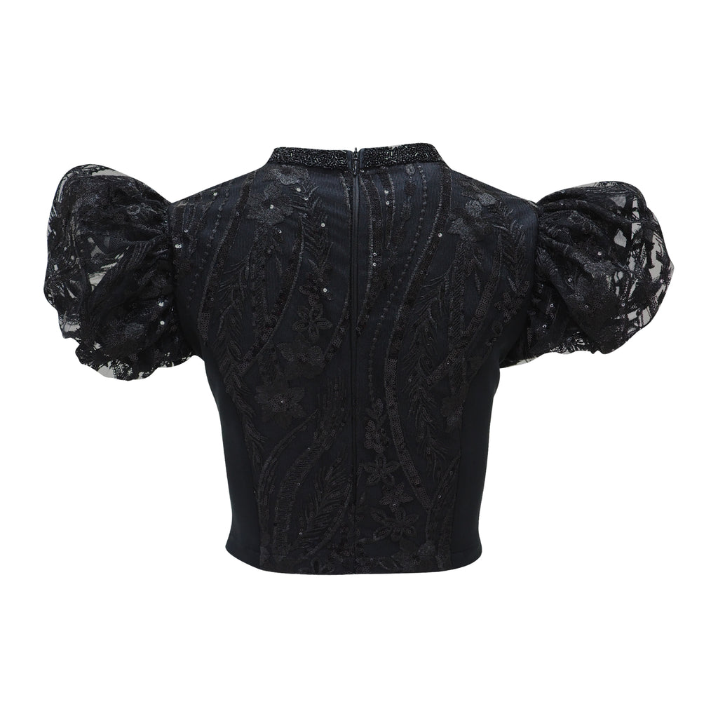 Becoming East Side in Lace Black Top (6903140810775)