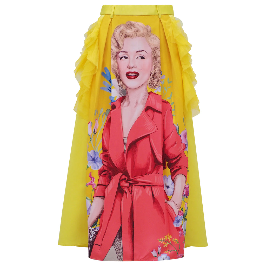 Marilyn Spring Kahlo Fancy Long Ball Skirt (6953014886423)