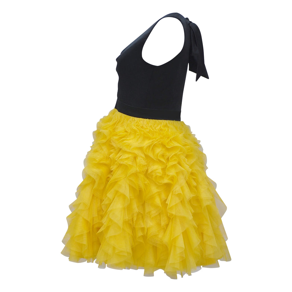 Becoming New Bralette Dress in Yellow Tulle (6992869982231)