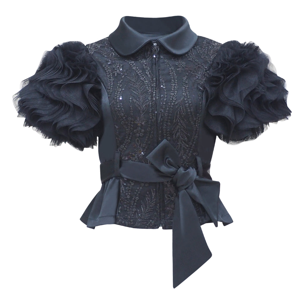 Central Celebration new miranda glam tulle black lace top (6978914779159)