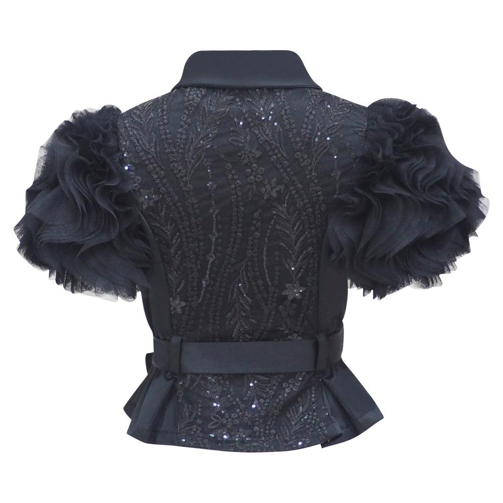 Central Celebration new miranda glam tulle black lace top (6978914779159)