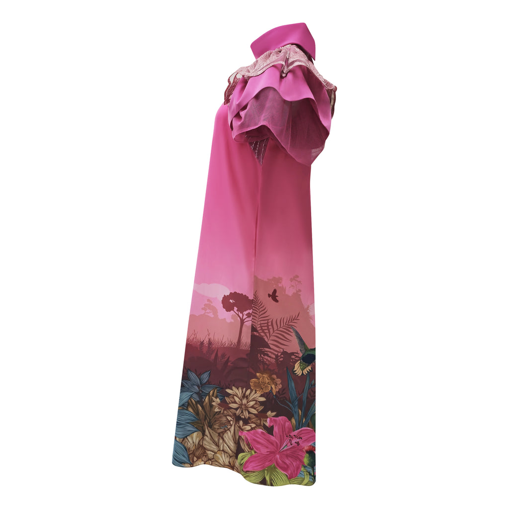 Central Park Pink Irana lace short dress (7169700790295)