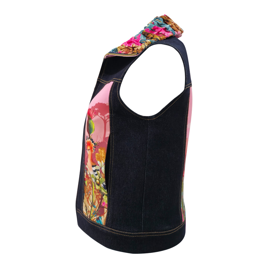 Central Park Pink denim fancy vest (7220150140951)