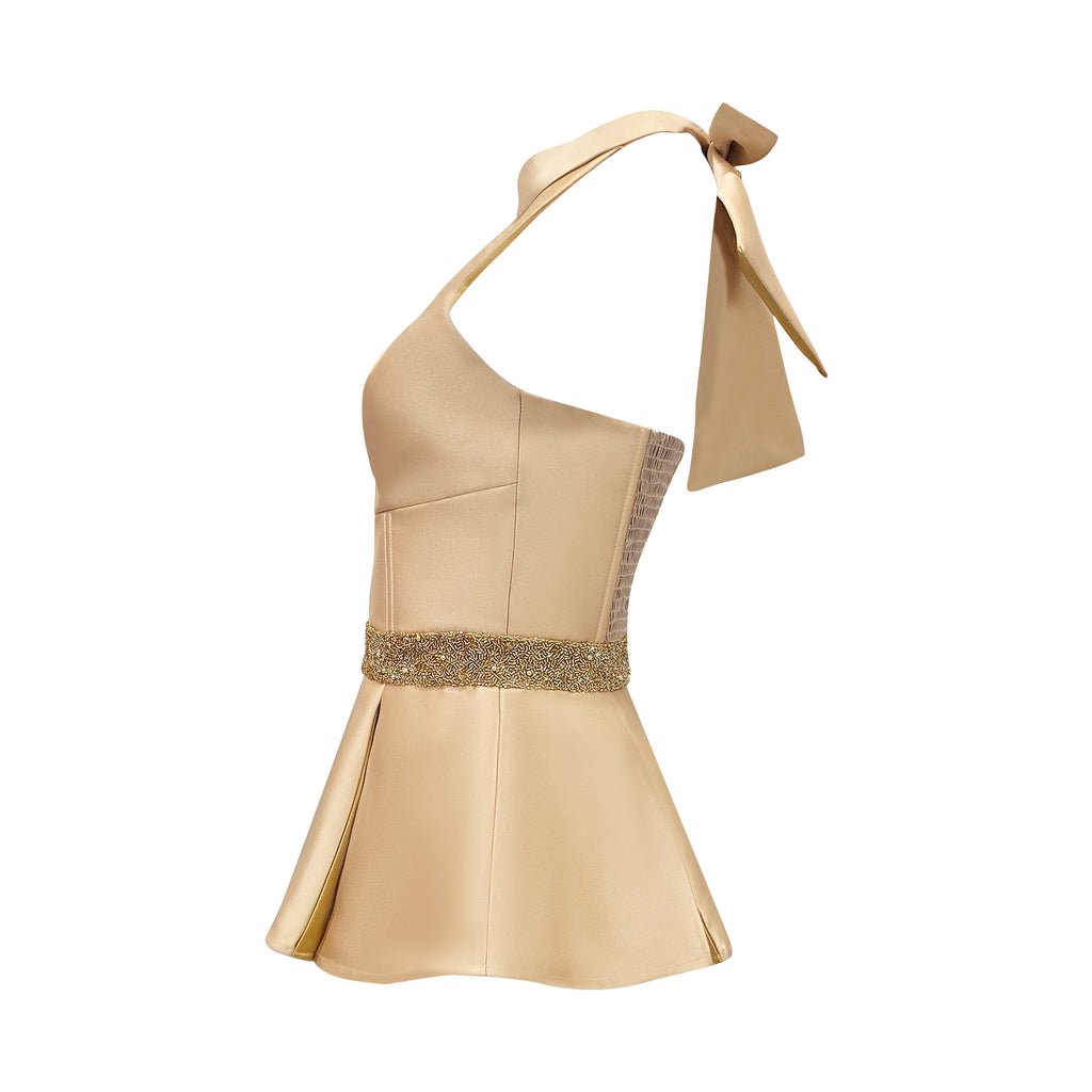 Central Gold halter top (7260268068887)