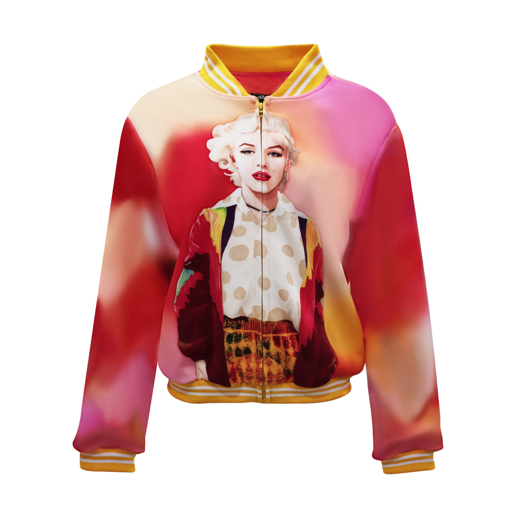 Blurred Lines Marilyn varsity jacket (7348002390039)