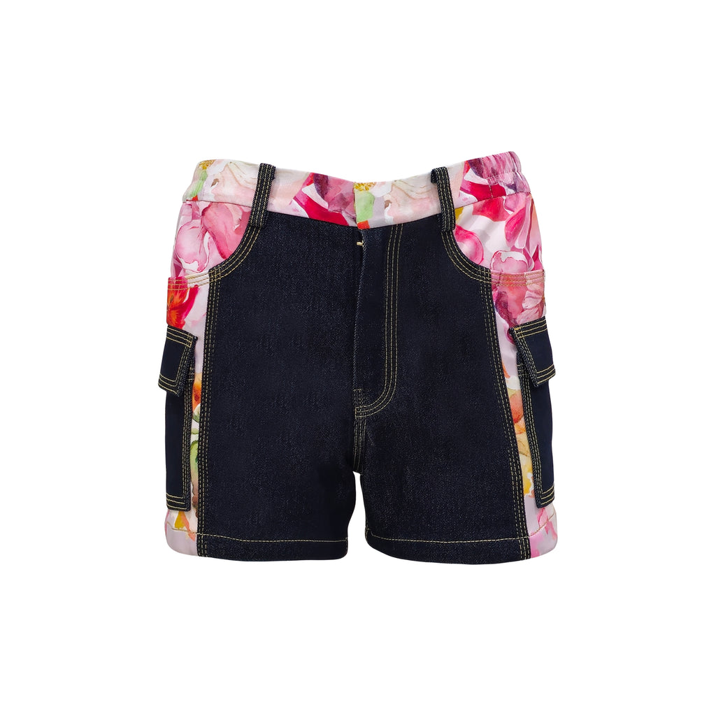 Pink Presley denim short pant (7471654830103)