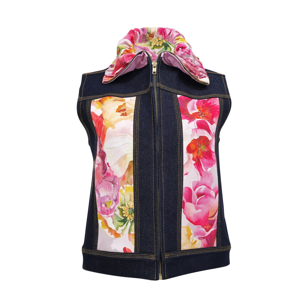 Pink Presley denim fancy vest (7471650013207)