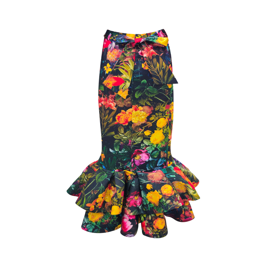 MI AMOR floral long skirt (7389310386199)