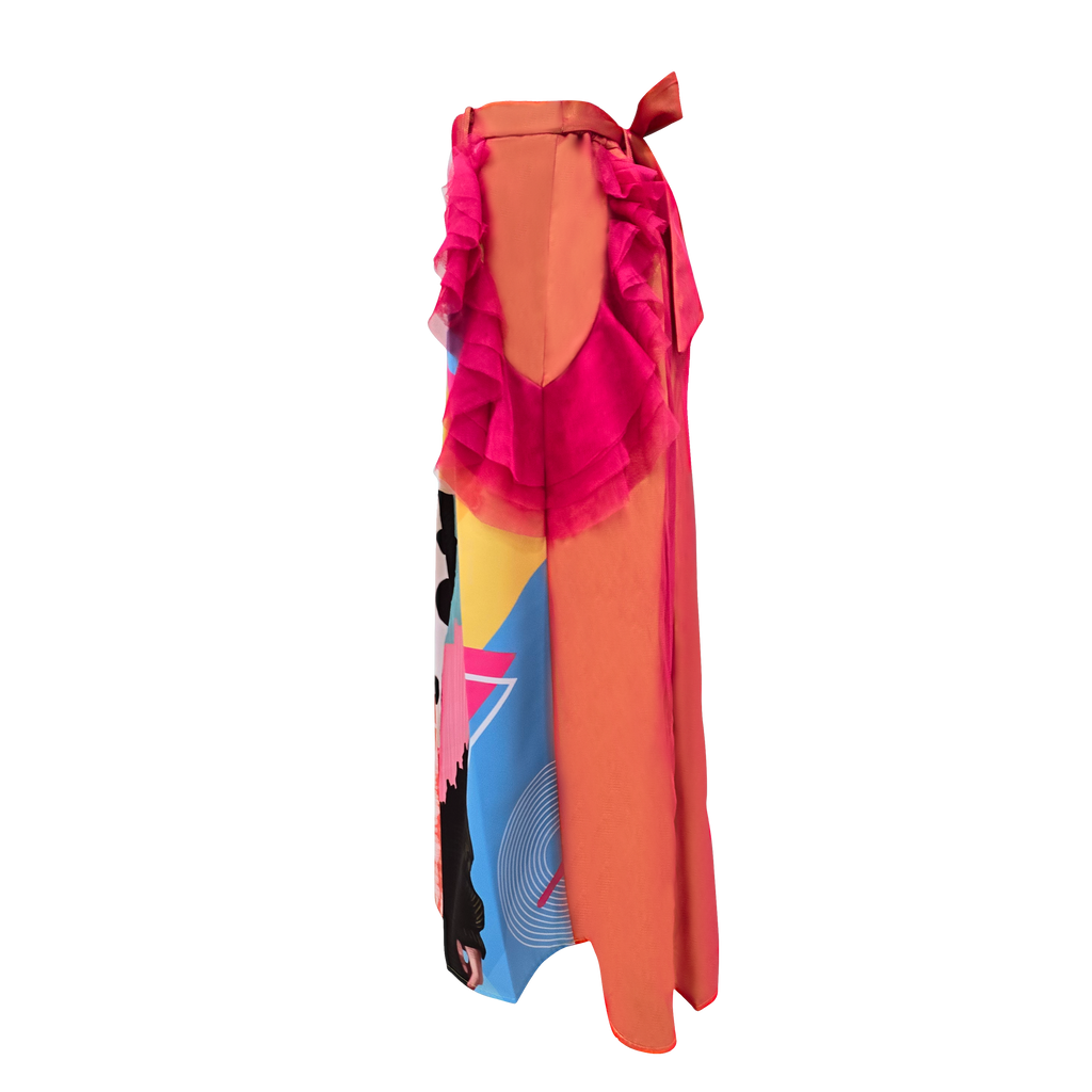 Marilyn Pop Kahlo Fancy Long Ball Skirt (6953014820887)