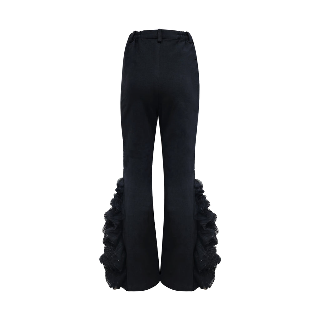 Signature black denim lydia pant with lace (7566259027991)