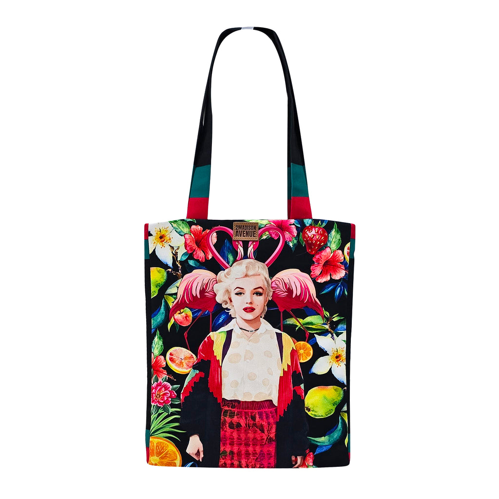 Tropical Marilyn medium F/P tote bag (7354152189975)