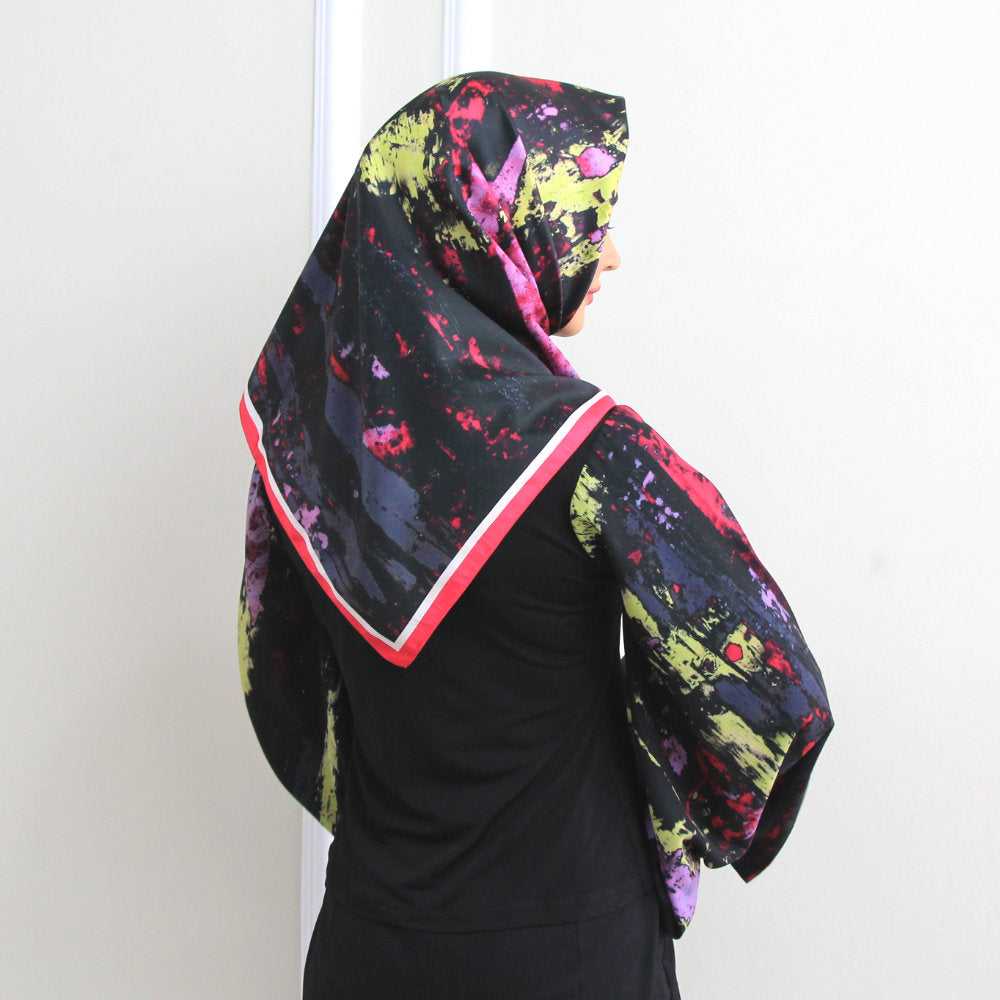 Abstract Black Reminiscence Scarf (6545128882199)